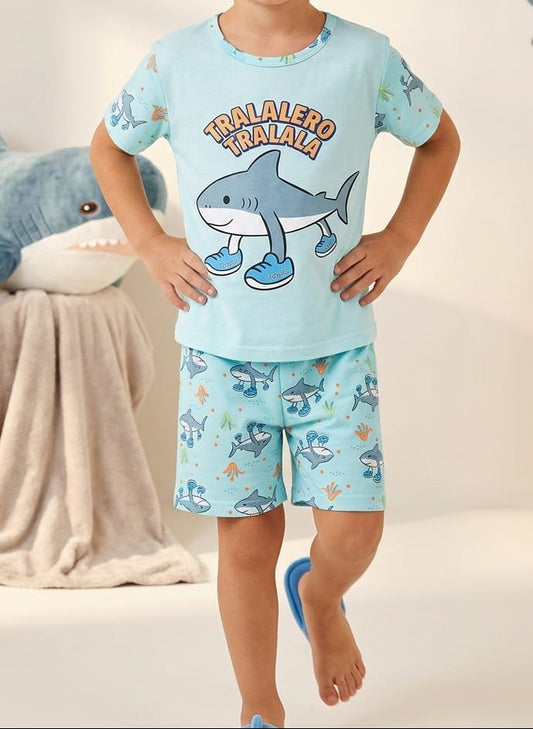KIDS NIGHT FOR BABA WEAR SHIRT + SHORT - COTTON - Win Bachat