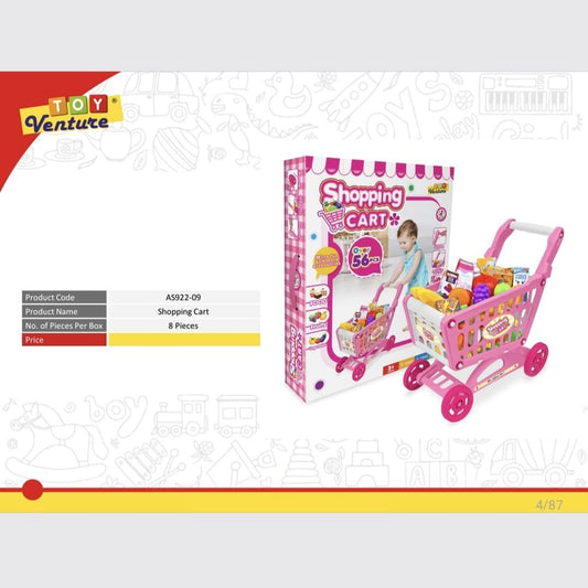 Kids Shopping Cart with 50+ Grocery Accessories - AS922-09 - Win Bachat