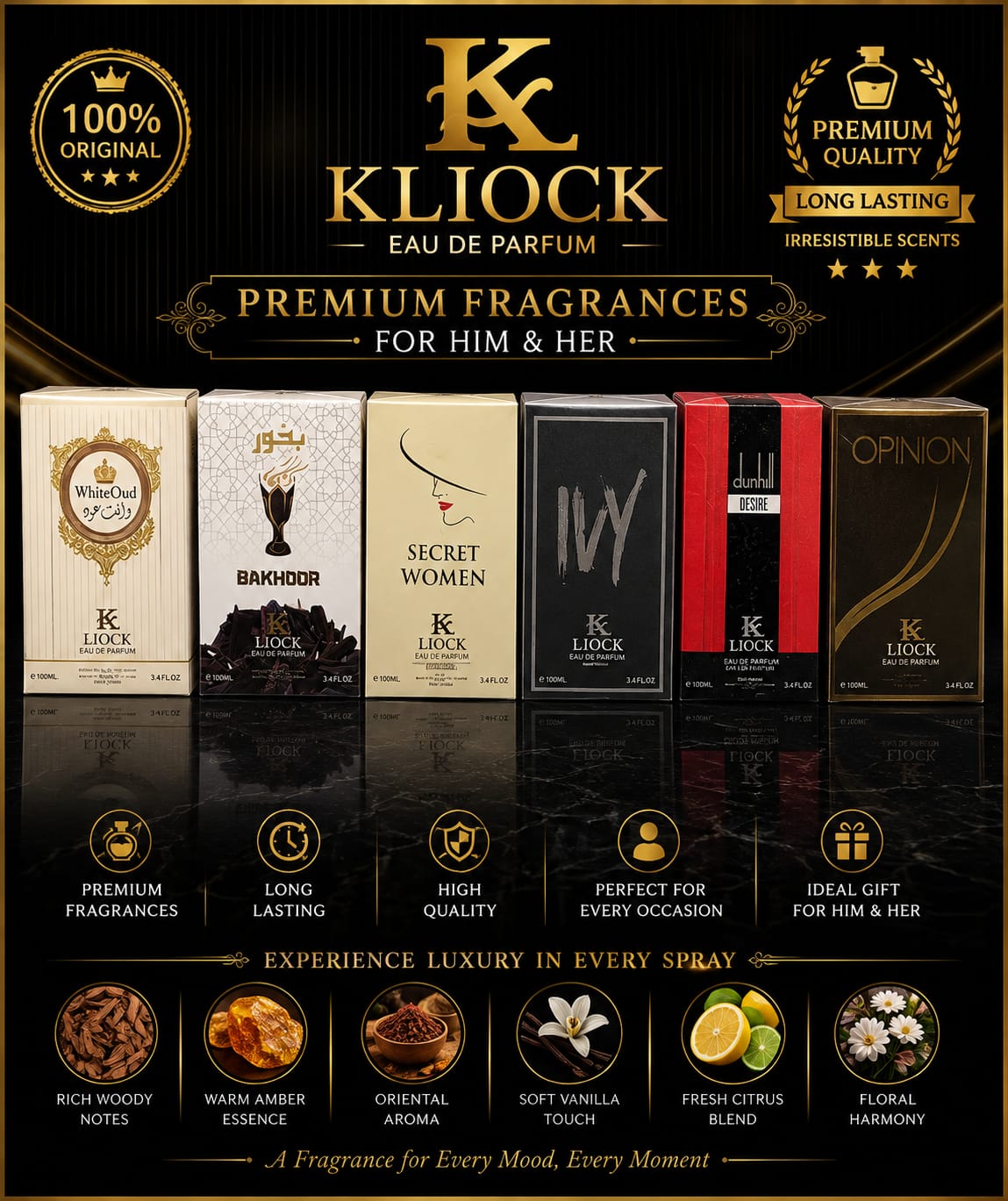 Kliock Eau De Parfum 100ml - Bakhoor - Win Bachat