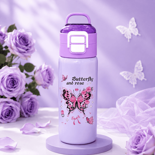 Lavender Butterfly Thermal Bottle - Win Bachat
