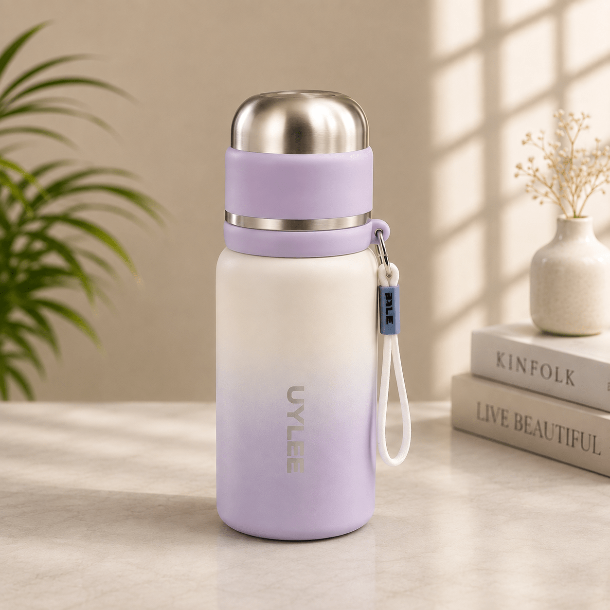 Lavender Gradient Stainless Steel Bottle - Win Bachat