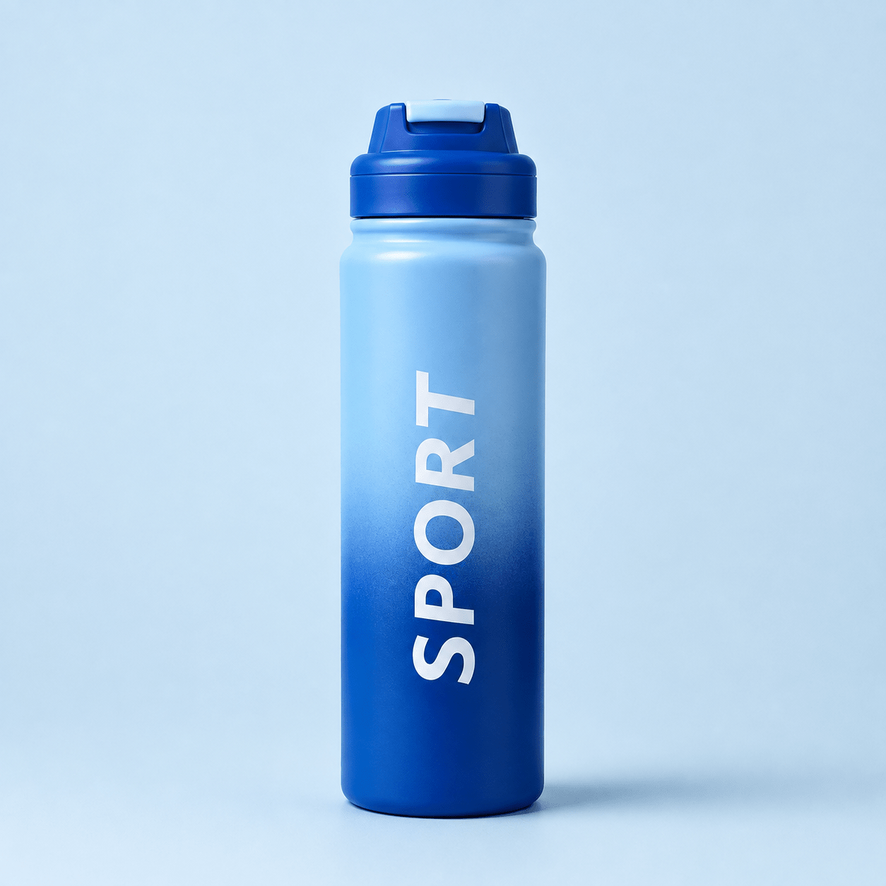 Light Blue & Dark Blue Premium Sports Flip Top Bottle - Win Bachat