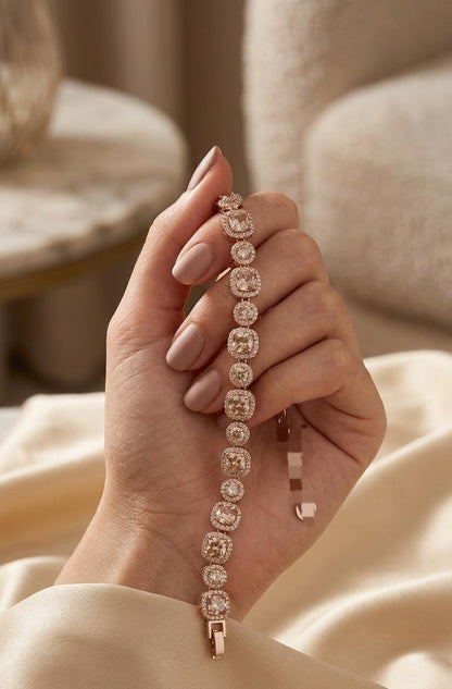 Luxury Gold-Tone Cubic Zirconia Tennis Bracelet for Women - Win Bachat