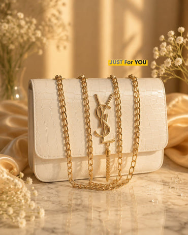 Luxury Style Crocodile Textured Chain Shoulder Bag for Women