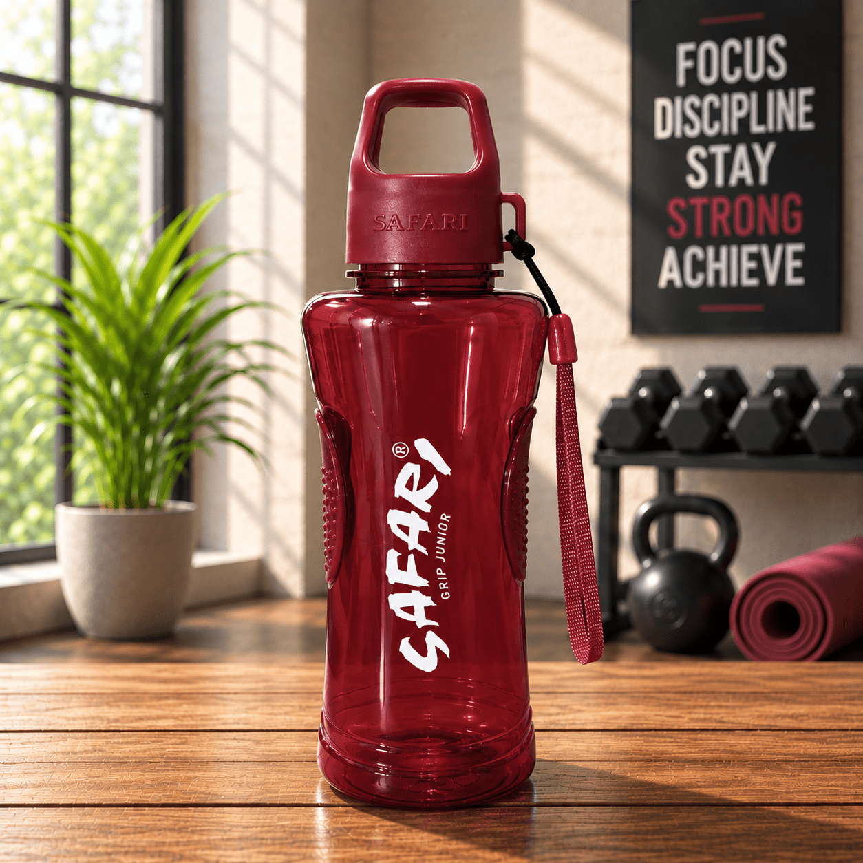 Maroon Grip Water Bottle - Win Bachat