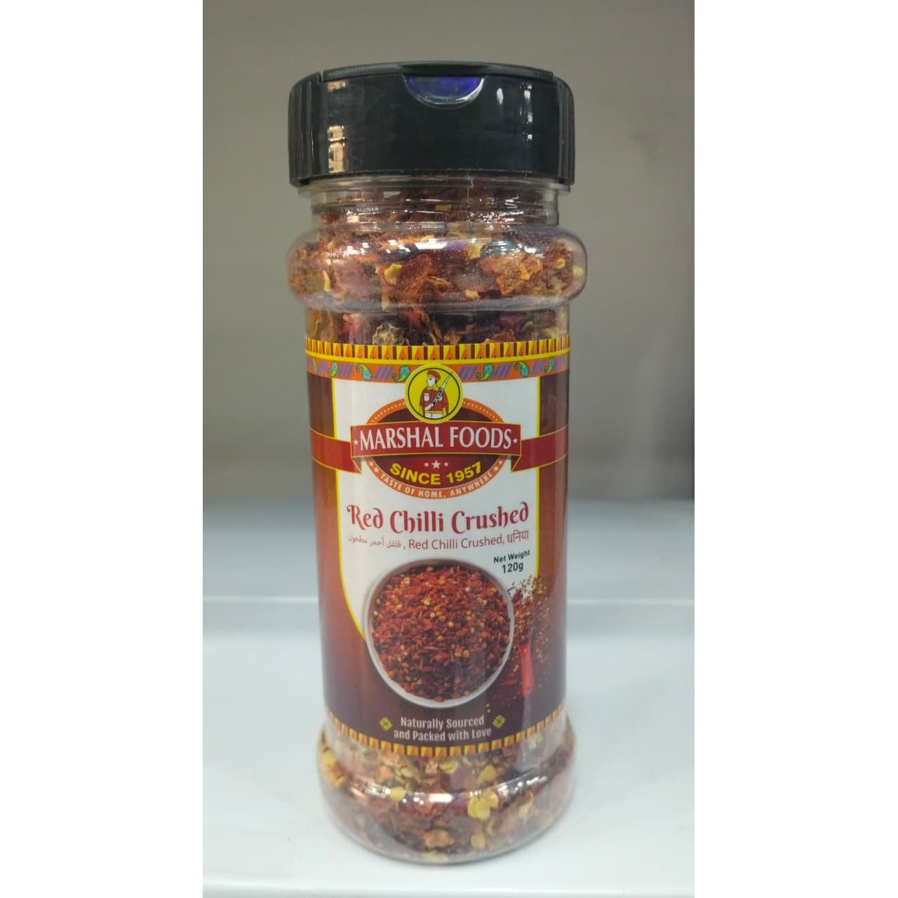 MARSHAL FOODS RED CHILLI FLAKES BOTTLE - 120GM - Win Bachat
