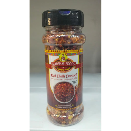 MARSHAL FOODS RED CHILLI FLAKES BOTTLE - 120GM - Win Bachat