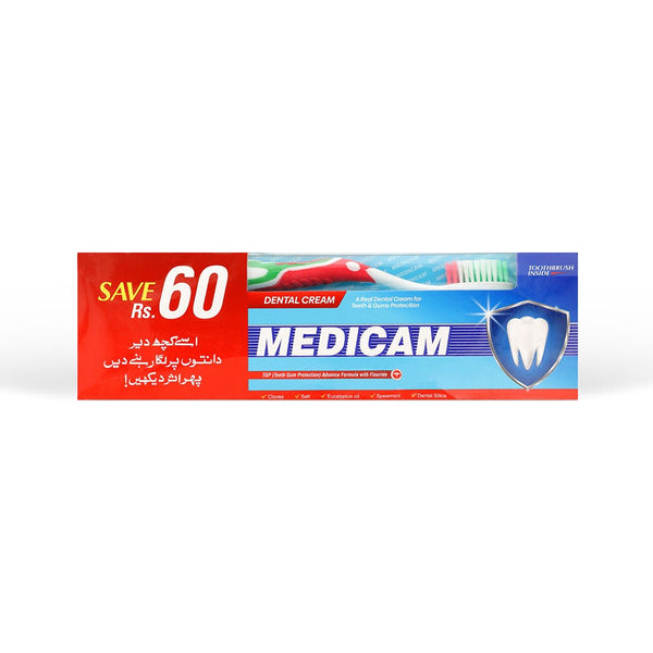 Medicam Toothpaste - 180Gm (With Brush) - Win Bachat