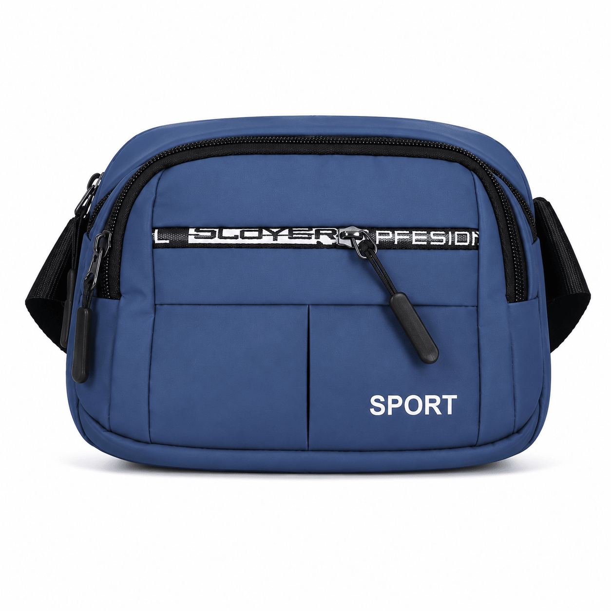 Mens Sport Multi Pocket Sling Bag ADJ Strap - Blue - Win Bachat