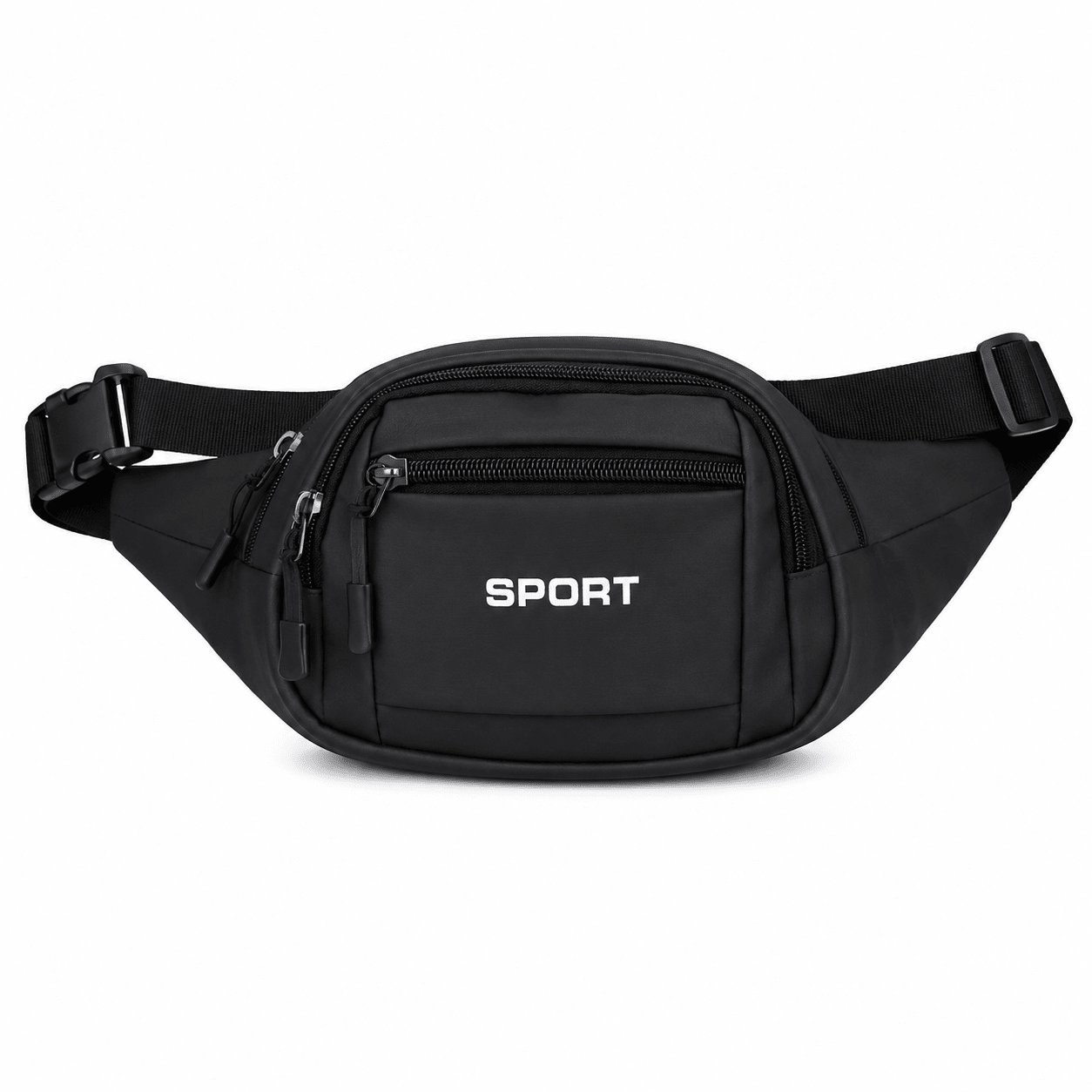 Mens Sport Waist Bag Stylish Nylon Fanny Pack - Black - Win Bachat