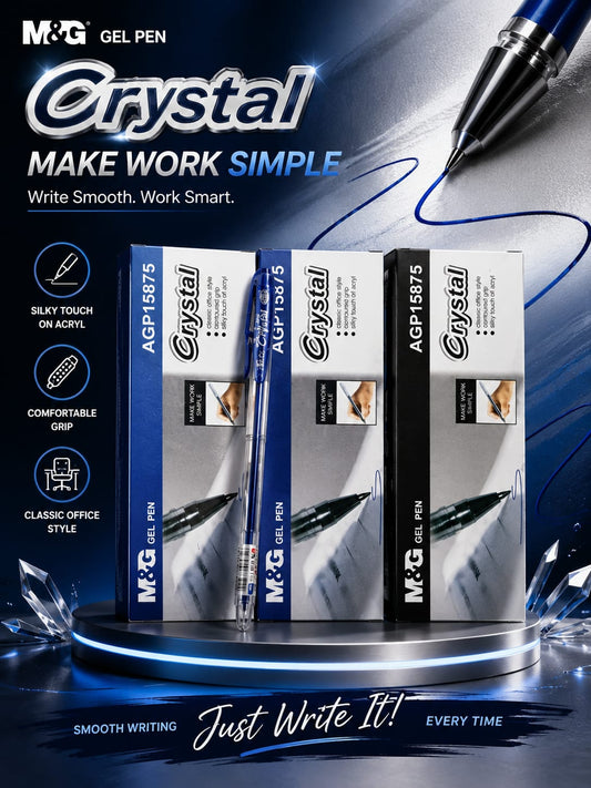 Mg Crystal Gel Pen Each Agp15875 - Blue - Win Bachat