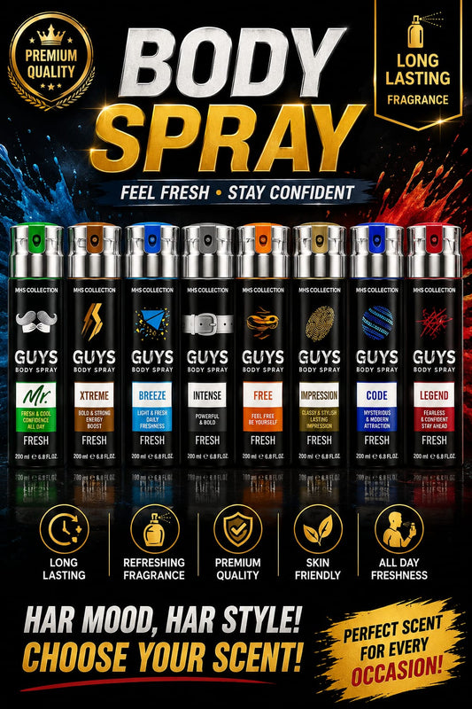 MHS Guys Body Spray 200ml - Orange - Win Bachat