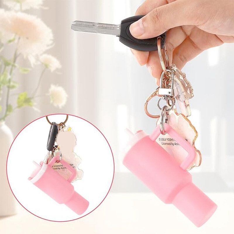 MINI STANLEY STYLE TUMBLER KEYCHAIN WITH MINI STORAGE INSIDE - Win Bachat
