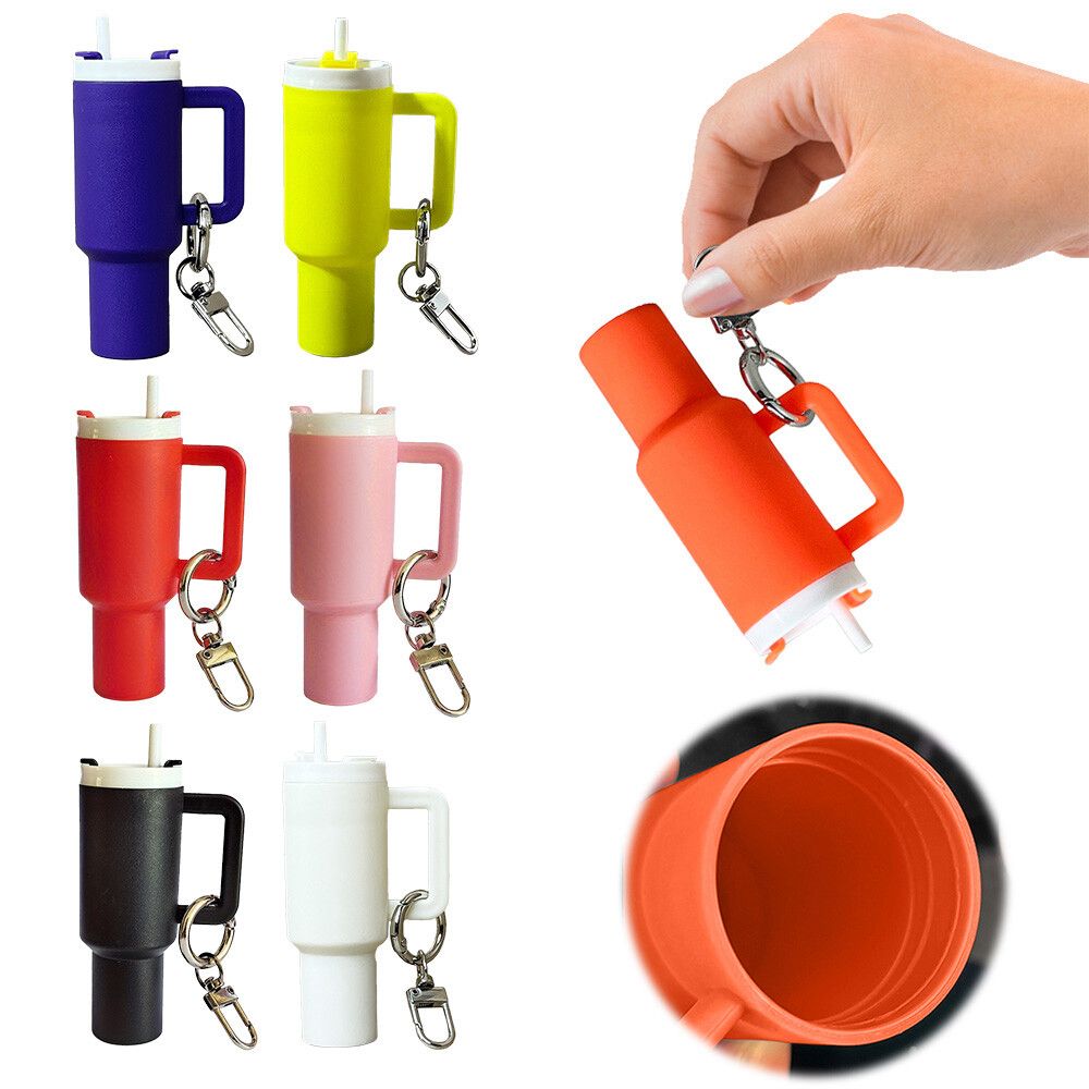 MINI STANLEY STYLE TUMBLER KEYCHAIN WITH MINI STORAGE INSIDE - Win Bachat