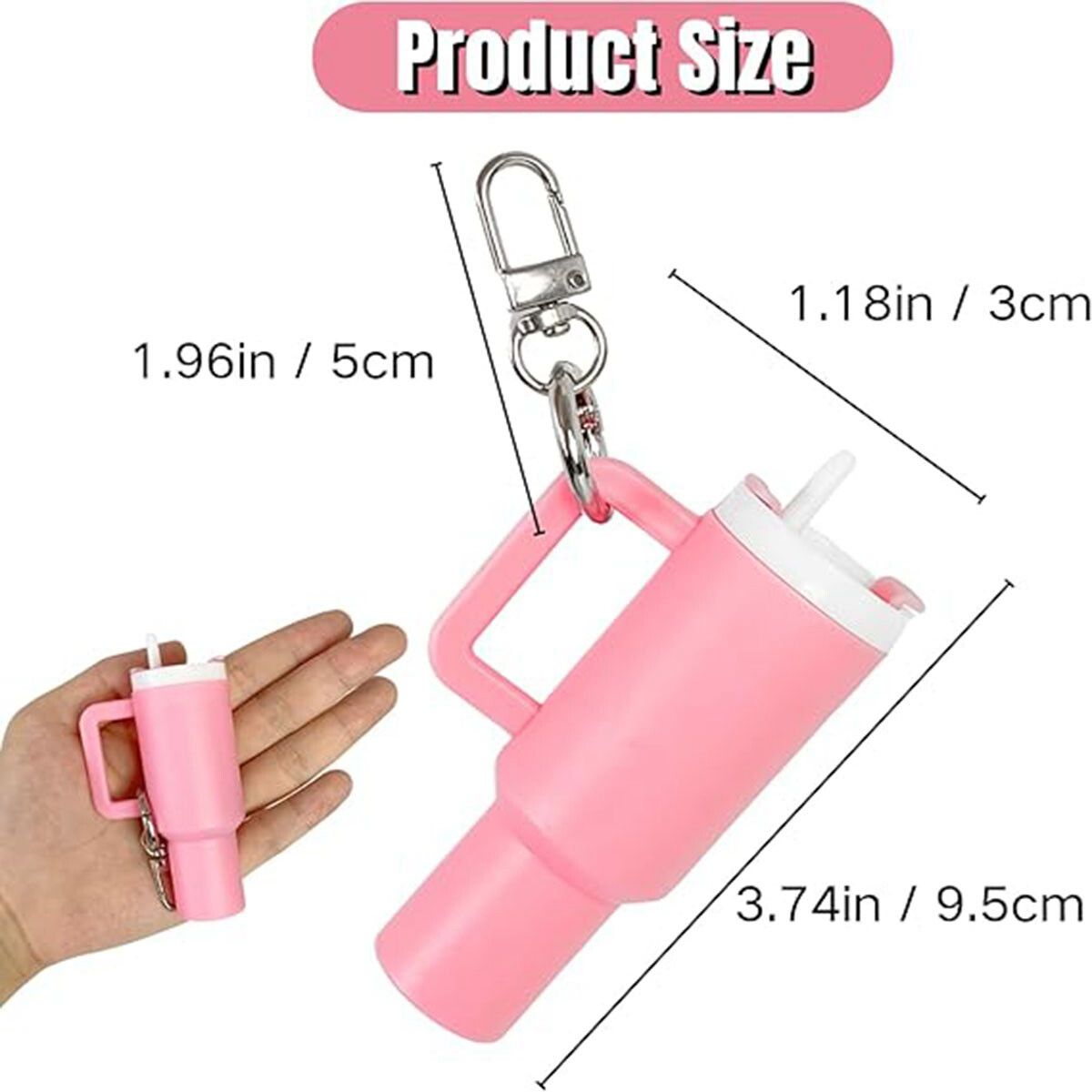 MINI STANLEY STYLE TUMBLER KEYCHAIN WITH MINI STORAGE INSIDE - Win Bachat