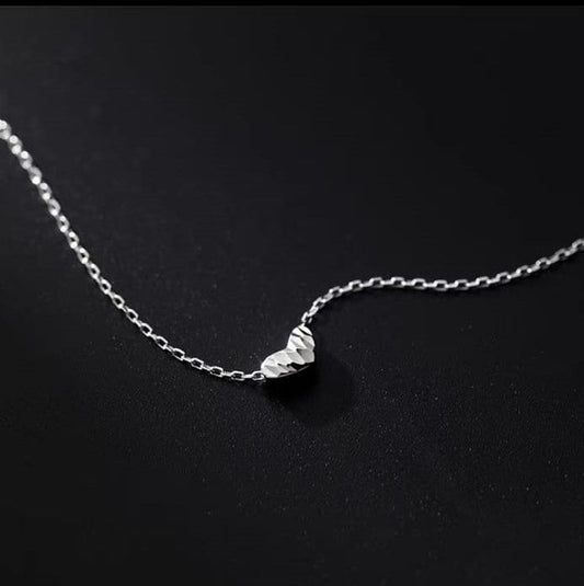 Minimal Silver Heart Pendant Necklace for Women - Win Bachat