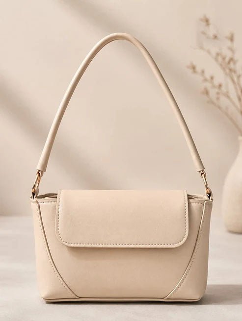 Minimalist Shoulder Bag - Beige - Win Bachat