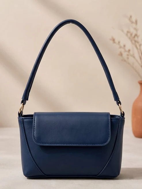 Minimalist Shoulder Bag - Navy Blue - Win Bachat