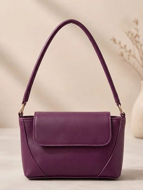 Minimalist Shoulder Bag - Plum Purple - Win Bachat