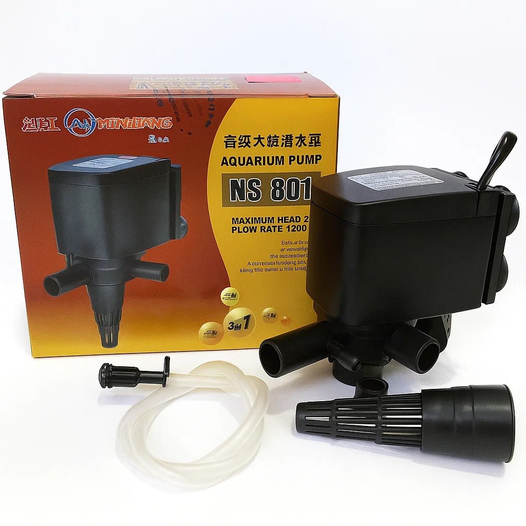 MINJIANG NS-801 3-IN-1 SUBMERSIBLE AQUARIUM PUMP - Win Bachat