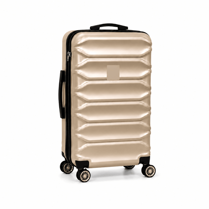 Modern Hard Shell Spinner Suitcase - Champagne Gold - 24 Inch (Medium) - Win Bachat
