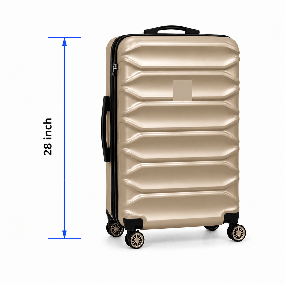 Modern Hard Shell Spinner Suitcase - Champagne Gold - 28 Inch (Large) - Win Bachat