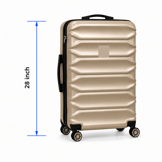 Modern Hard Shell Spinner Suitcase - Champagne Gold - 28 Inch (Large) - Win Bachat