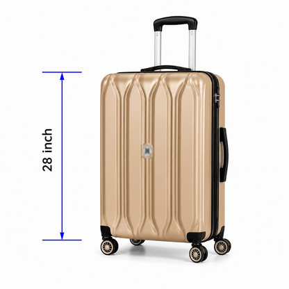 Modern Hard Shell Spinner Suitcase - Champagne Gold - 28 Inch (Large) - Win Bachat
