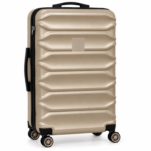 Modern Hard Shell Spinner Suitcase - Champagne Gold - 20 Inch (Small) - Win Bachat