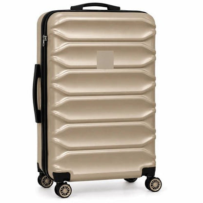 Modern Hard Shell Spinner Suitcase - Champagne Gold - 20 Inch (Small) - Win Bachat