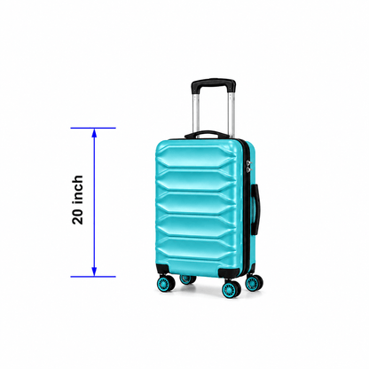 Modern Hard-Shell Spinner Suitcase - Light Blue - 20 Inch (Small) - Win Bachat