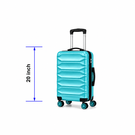 Modern Hard-Shell Spinner Suitcase - Light Blue - 20 Inch (Small) - Win Bachat