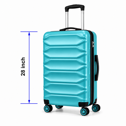 Modern Hard-Shell Spinner Suitcase - Light Blue - 28 Inch (Large) - Win Bachat