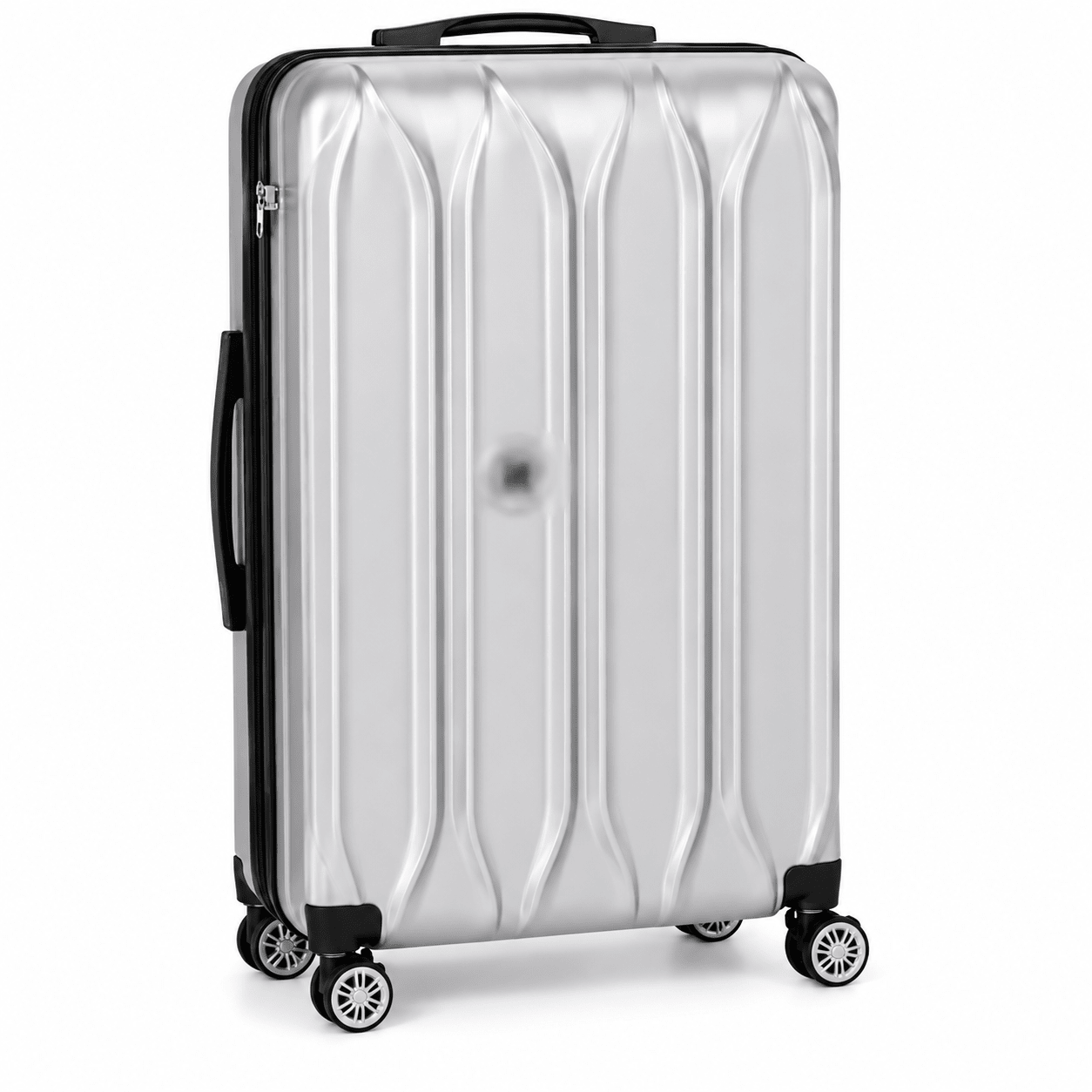 Modern Hard-Shell Spinner Suitcase - Silver - 20 Inch (Small) - Win Bachat