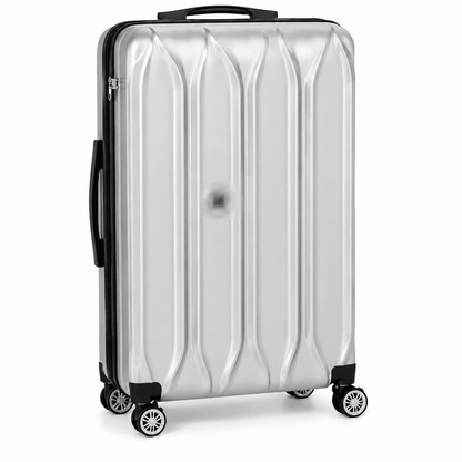 Modern Hard-Shell Spinner Suitcase - Silver - 20 Inch (Small) - Win Bachat