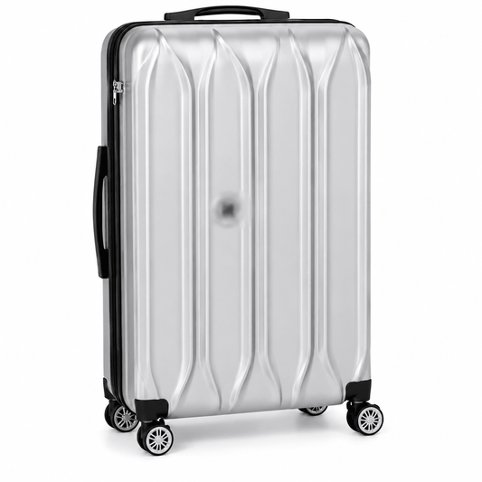 Modern Hard-Shell Spinner Suitcase - Silver - 20 Inch (Small) - Win Bachat