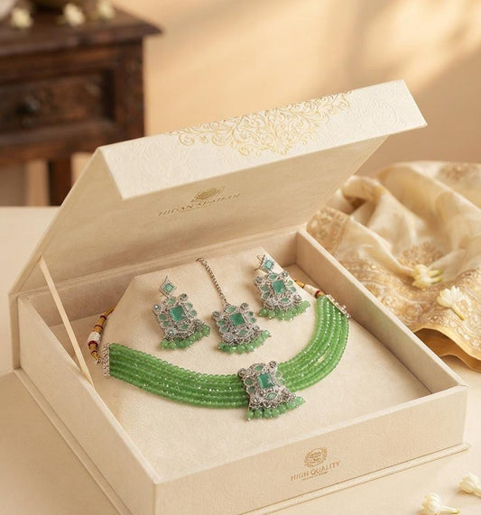 Multicolor Beaded Choker & Earrings Jewelry Collection Art - 3 - Win Bachat
