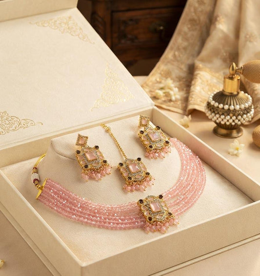 Multicolor Beaded Choker & Earrings Jewelry Collection Art - 5 - Win Bachat