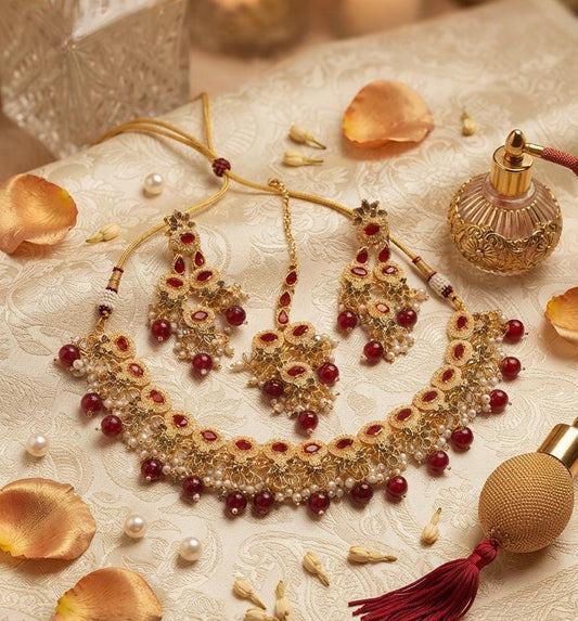 Multicolor Traditional Choker Necklace Set Collection - Win Bachat