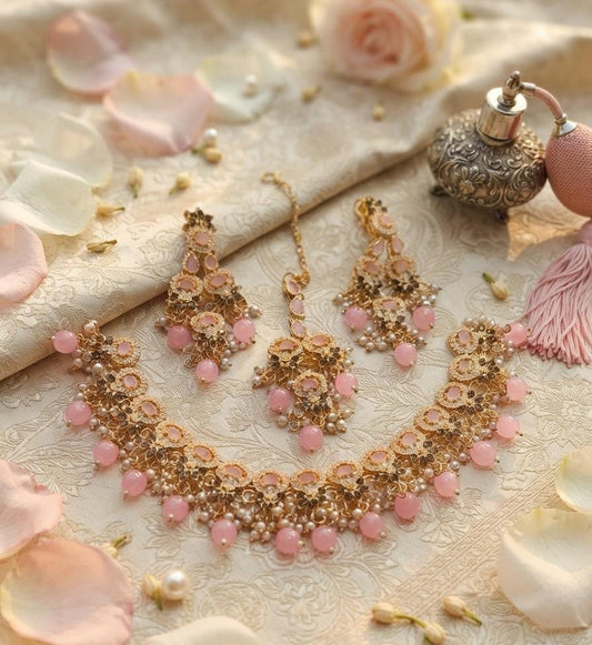 Multicolor Traditional Choker Necklace Set Collection - Win Bachat