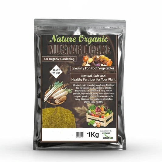 Mustard Cake Fertilizer 1kg – Natural Organic Plant Nutrient - Win Bachat