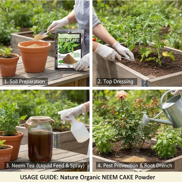 Nature Organic Neem Cake 1KG – Organic Fertilizer & Soil Conditioner - Win Bachat