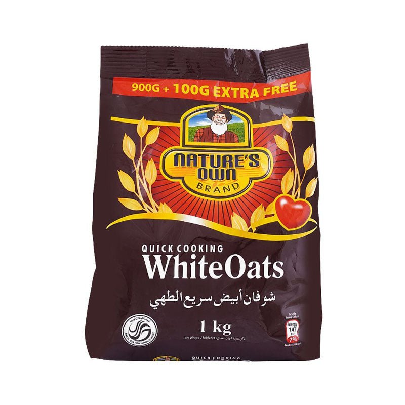 NATURES WHITE OATS POUCH - 1 KG - Win Bachat