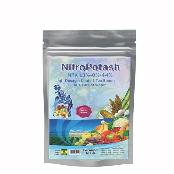 NitroPotash NPK 13-0-44 Fertilizer 500g – High Potassium Plant Nutrient - Win Bachat