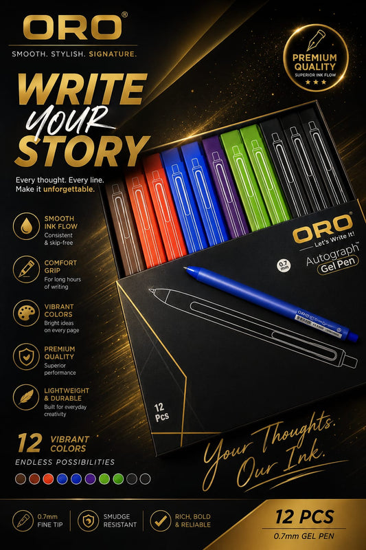 Oro Autograph Gel Pen Single Pcs Box Pakiing Gift Item Each - Win Bachat