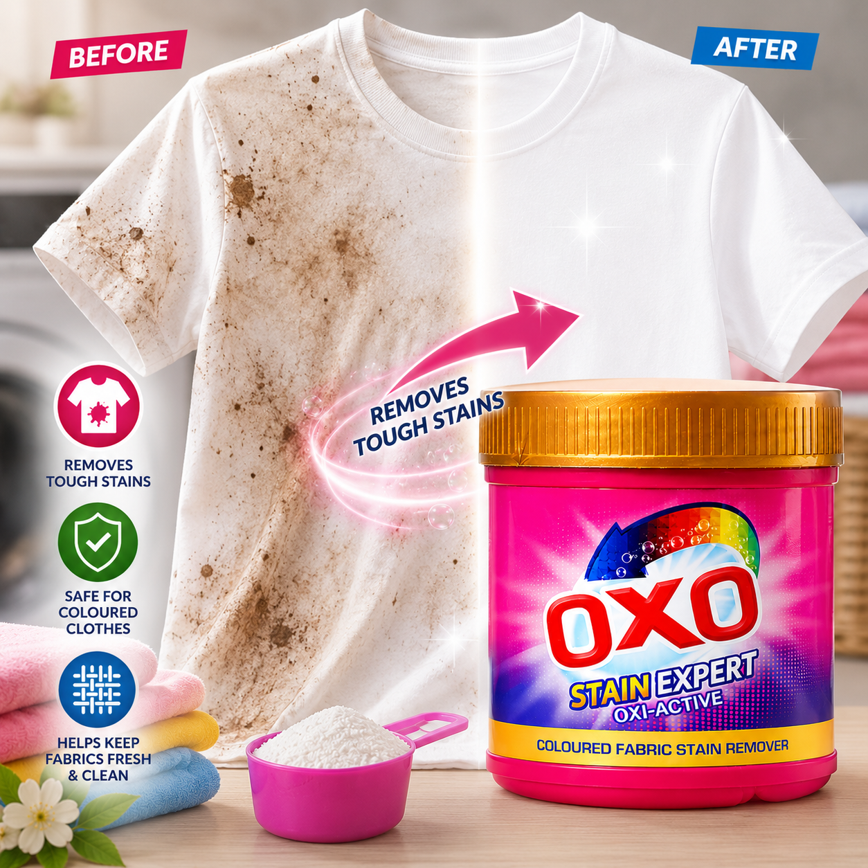 Oxo Fabric Stain Remover For Colored Clothes - 300Gm - Win Bachat