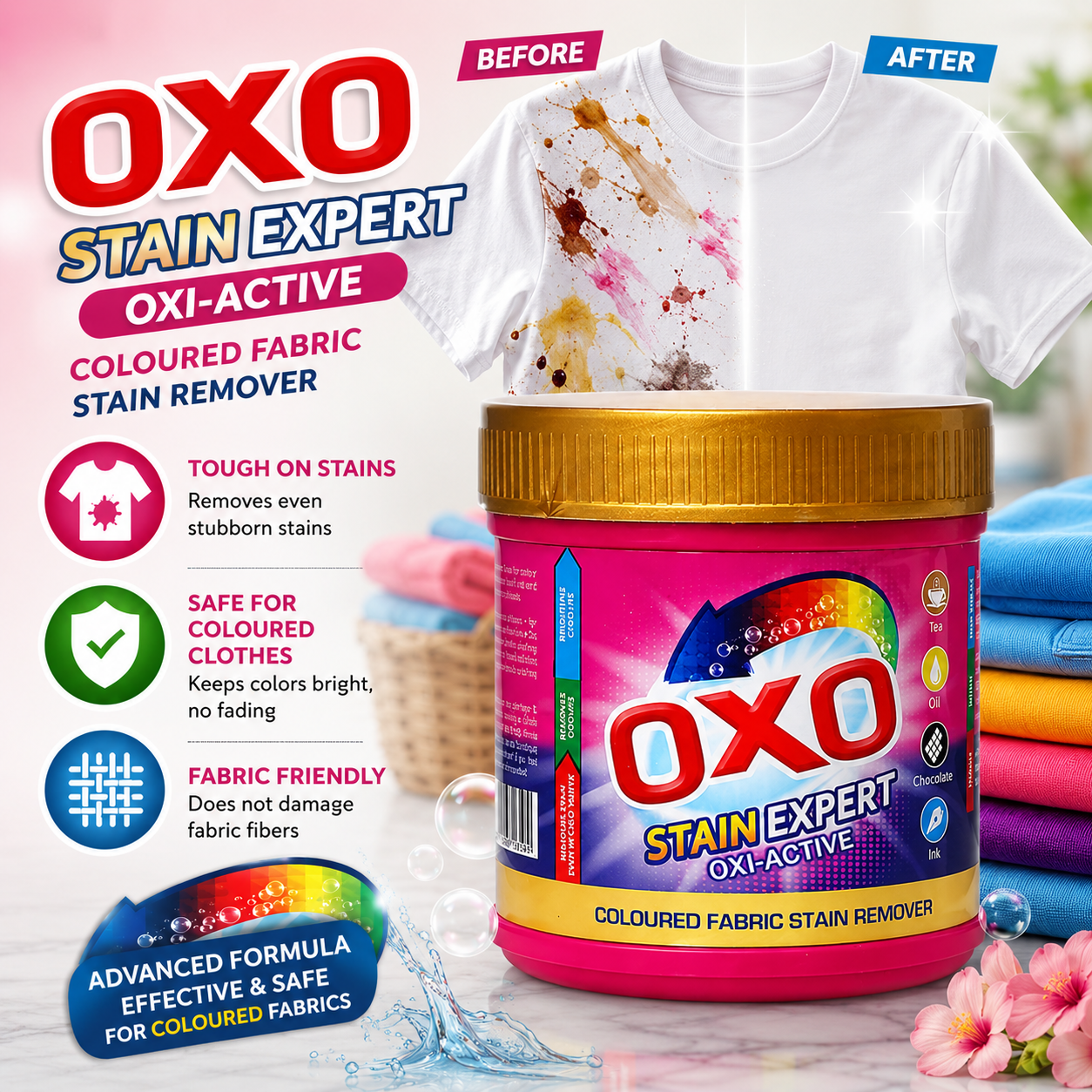 Oxo Fabric Stain Remover For Colored Clothes - 300Gm - Win Bachat