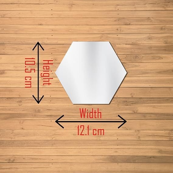 Pack Of 12 Acrylic Hexagon Mirror - Win Bachat