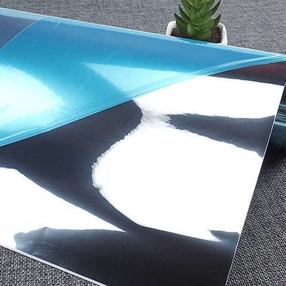 Pack Of 4 Self Adhesive Wall Sticker Tile Square Mirror - Win Bachat