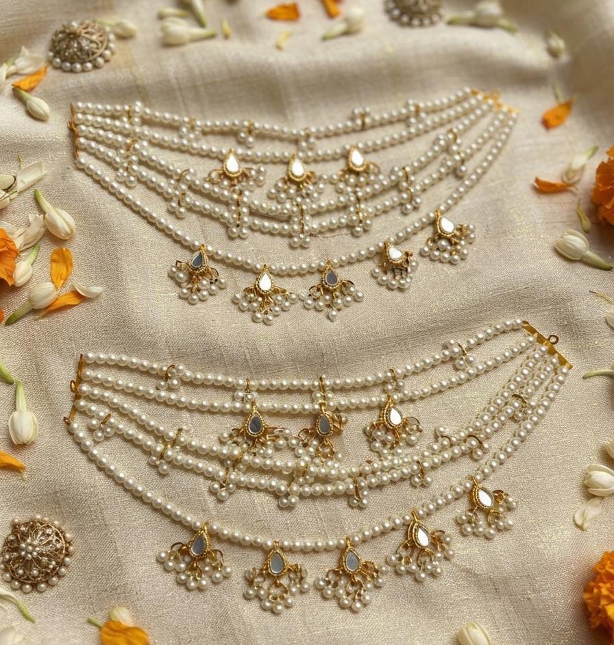 Pearl Layered Kundan-Style Choker Jewelry Set - Win Bachat
